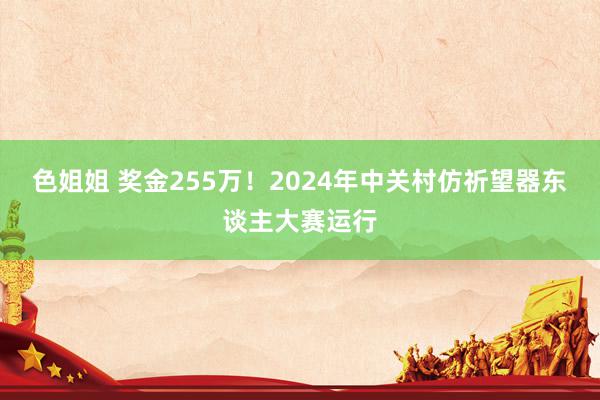 色姐姐 奖金255万！2024年中关村仿祈望器东谈主大赛运行