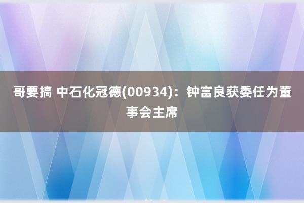 哥要搞 中石化冠德(00934)：钟富良获委任为董事会主席