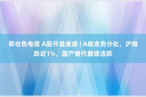 哥也色电信 A股开盘速递 | A股走势分化，沪指跌近1%，国产替代握续活跃