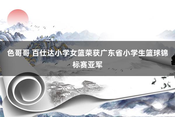 色哥哥 百仕达小学女篮荣获广东省小学生篮球锦标赛亚军