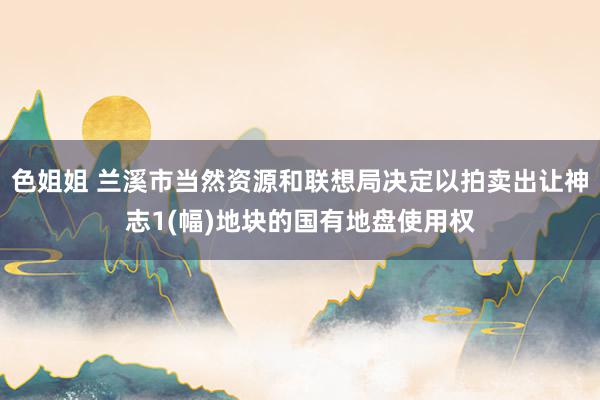 色姐姐 兰溪市当然资源和联想局决定以拍卖出让神志1(幅)地块的国有地盘使用权