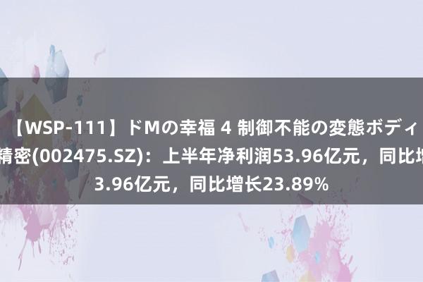 【WSP-111】ドMの幸福 4 制御不能の変態ボディ4時間 立讯精密(002475.SZ)：上半年净利润53.96亿元，同比增长23.89%